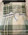 Lucky Brand Sunset Plaid Sage Olive Soft Plush 50 X 70 Throw Blanket Nwt. Fixed Price $49.90.