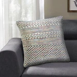 Chindi LR07617 Multi Color Stripe Decorative Accent Pillow - 20"W X 20"L 3"H. Fixed Price $39.00.