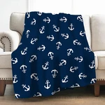 Nautical Blanket Gifts For Women Girls Boys, Ocean Themed Navy Anchors De. Fixed Price $33.99.
