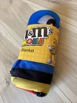 2017 M&ms Fleece Throw Blanket 50" X 60" One-sided Mars Candy Characters. Fixed Price $9.99.