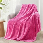 Exclusivo Mezcla Fleece Throw Blanket For Couch, ( 50X70 ), Hot Pink. Fixed Price $26.50.