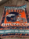 Vintage Denver Broncos Blanket The Northwest Company Throw Wall Hanging Tapestry. Fixed Price $28.00.