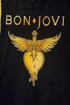 Bon Jovi Black And Gold Stabbed Heart Fleece Throw - 50"X60" Clean. Fixed Price $19.95.