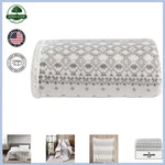 Rustic Sherpa Throw Blanket In Fair Isle Peak Grey, Perfect For All Seasons. Fixed Price $41.89.