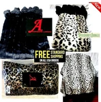 Adrienne Landau Faux Fur Throw Blanket Leopard & Black 50"X70" Heavy Soft Thick. Fixed Price $48.99.