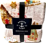 Pink Throw Blanket Gingerbread House Printed Christmas Holiday Oversized. Fixed Price $19.98.
