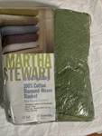 Martha Stewart Everyday 100% Cotton Diamond Weave Blanket Twin Size Canyon Brown. Fixed Price $24.99.