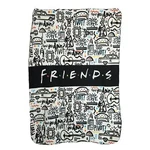 Friends Northwest Fleece Blanket Graphic Print Cozy 3.5 X Throw 90S Novelty. Fixed Price $20.00.