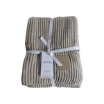 Boll& Branch Sunday Throw Blanket In Heathered Oatmeal 45X70" New With Flaw. Fixed Price $95.00.