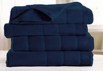 Twin - Sunbeam Navy W/brain Technology Fleece Quilted Heated Electric Blanket. Fixed Price $78.00.