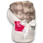 Ulta Beauty Plush Throw Blanket Faux Fur 50X60 Taupe White Nwt Ltd Edition. Fixed Price $33.00.