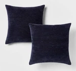 Threshold Chenille Square 2 Pillows Navy Polyester Knife Edge Traditional. Fixed Price $28.88.