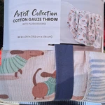Dachshund Dog Themed Berkshire Home Artist 60X70 Blanket Popular Cotton. Fixed Price $45.00.