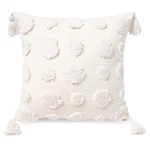 Plworld Boho White Throw Pillow Cover 20X20 Inch With Tassels, Pom Tufted.... Fixed Price $29.14.