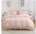Care For You Pink Ruffled Duvet Cover & 1 Pillowsham Twin Size Solid Pattern New. Fixed Price $29.99.