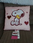 Peanuts Snoopy Woodstock Pink Throw Pillow Valentine Hearts Love Hug 16X16 Kohls. Fixed Price $14.99.