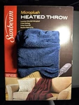 Sunbeam Microplush Electric Heated Throw Blanket - Color Blue Open Box. Fixed Price $40.75.