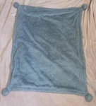 Little Celebrity Blue Faux Fur Plush Pom Baby Blanket Infant Boys Htf 30X40. Fixed Price $30.00.