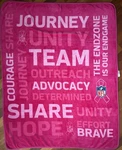 Nfl Shield League Logo Breast Cancer Awareness Pink Fleece Blanket Size 52X66. Fixed Price $34.99.