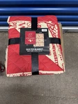 The Northwest Group Wisconsin Badgers Quilted Blanket 60X80 Red/cream Polyester. Fixed Price $30.00.
