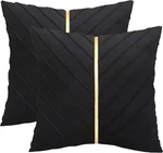 Tosleo Black Velvet Throw Pillow Covers X18 18" (pack Of 2),. Fixed Price $23.23.