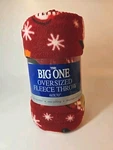 The Big One Oversized Fleece Throw - 5' X 6' Red W/ Penguins Christmas *new*. Fixed Price $23.97.