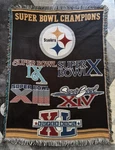 Pittsburgh Steelers Nfl Northwest 48" X 60" Super Bowl Throw Blanket. Fixed Price $35.00.