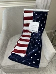 1-NWT Tommy Hilfiger Reversible American Flag Design Throw Blanket. Fixed Price $59.00.