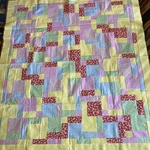 Handmade Disappearing 9 Patch Baby Quilt Top Little Ducks 42 X 47. Fixed Price $23.00.