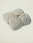 Barefoot Dreams Contrast Trimmed Throw Blanket Cream/white 45 X60. Fixed Price $90.00.