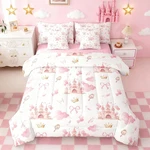 Pink Castle Bed Bag Twin Set, 7-PIECE Fairytale Comforter Kids. Fixed Price $93.99.