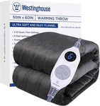Westinghouse Heated Blanket Throw, Electric Size 50*60", Charcoal. Fixed Price $73.22.