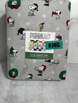 Peanuts Christmas Lights King 4PC Sheet Set Snoopy Woodstock By Berkshire Gray. Fixed Price $69.99.