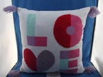 Spritz Love Throw Pillow W/ Tassels Target Decor 16" Square New Dpci 067-08-0965. Fixed Price $19.99.