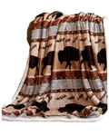 Carstens Home Wrangler Buffalo Southwestern Sherpa Fleece Throw Blanket - JW195. Fixed Price $50.16.