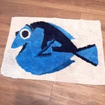 Disney Pixar Finding Nemo Dory Bath Mat Rug Fish Jay Franco Blue White Cotton. Fixed Price $40.00.