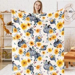 Jarthenaamcs Fall Throw Blanket 60 X 50 Inch Watercolor Autumn Pumpkin Sunflower. Fixed Price $17.19.