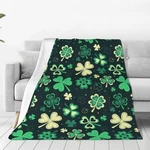 St Patricks Day Throw Blanket Warm Cozy Soft Ireland Clovers Flannel Fleece B.... Fixed Price $15.39.