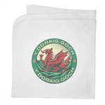 'circular Wales Flag With Inscription' Cotton Baby Blanket / Shawl (BY00044622). Fixed Price $16.24.