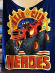 Nickelodeon Blaze Axle City 2015 Fleece Blanket. Fixed Price $16.99.