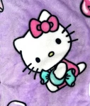 Sanrio Hello Kitty Silk Plush Throw Blanket 50X70 Candy Bow Super Soft Purple. Fixed Price $17.49.