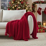 Horimote Home Ultra Soft Sherpa Throw Blanket With Pompom Fringe, Lightweight.... Fixed Price $44.80.