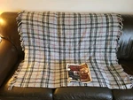 Vintage Tennesse Woolen Mills Fringe Blanket Throw 50" X 60" Virgin Acrylic. Fixed Price $20.00.
