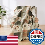 Greenland Home Fashions Sedona Throw Blanket Taupe 50 X 60 Inch. Fixed Price $52.78.