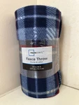 Mainstays Blue Plaid Fleece Throw 50IN X 60IN. Fixed Price $15.99.