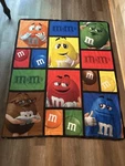 2019 M&ms Fleece Throw Blanket 50" X 60" One-sided Mars Candy Characters. Fixed Price $9.00.