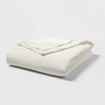 Full/queen Microplush Bed Blanket Sour Cream - Threshold. Fixed Price $16.14.