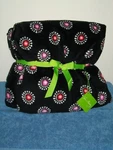 New Vera Bradley Throw Blanket Parisian Poms Black Background 80"X50". Fixed Price $47.99.