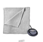 Sunbeam Twin Electric Heated Microplush Blanket Gray Digital Display. Fixed Price $49.99.