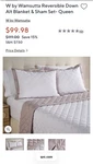 Wamsutta 3 Piece Blanket Set Queen Size Lilac. Fixed Price $40.00.